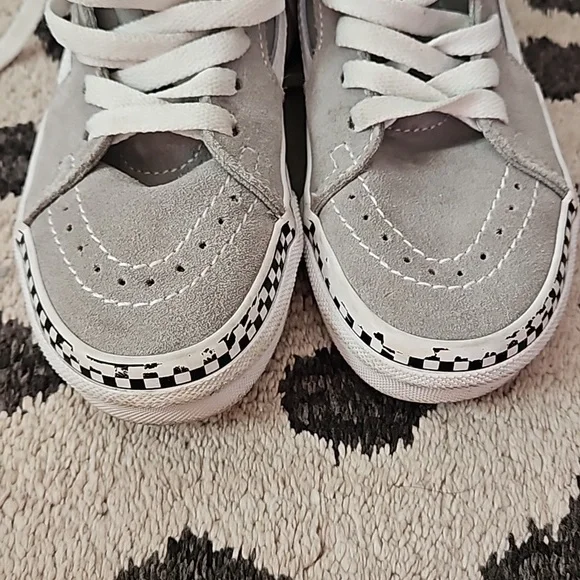 Vans Old Skool Ska-Hi Gray Suede Canvas Shoes Size 1 - Picture 5 of 9